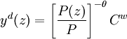 y^d(z)=/left^{-/theta}C^w